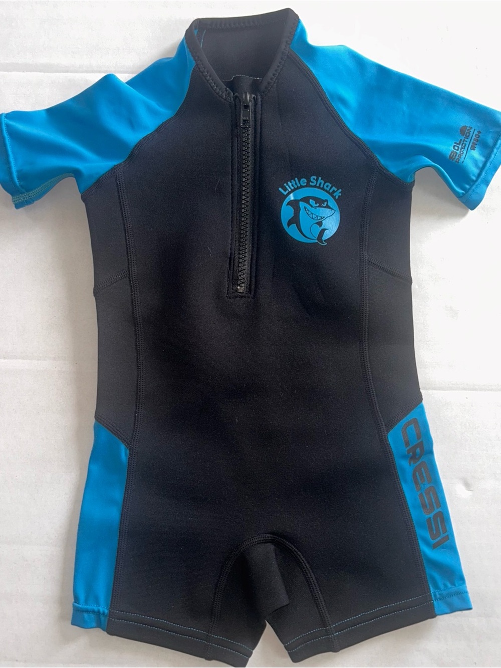 Cressi Kids Shorty Rashguard - Black & Blue